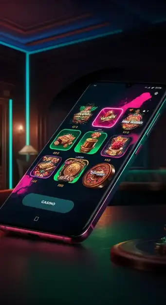 Interfaz de juegos de tragamonedas variadas y casino en vivo en Spinmama Casino, mostrando rodillos giratorios y mesas de crupier.