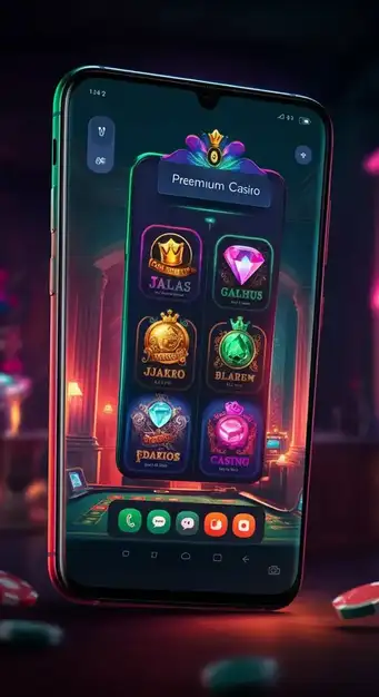 Interfaz de usuario vibrante de Spinmama Casino mostrando una selección de sus populares tragamonedas y juegos en vivo en la pantalla principal.